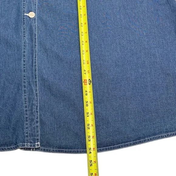 Karen Kane 90s Denim Maxi Dress Button Front Size 6 NWTOS USA Boho Cottage - Picture 8 of 13